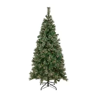 Northlight Oregon Cashmere Artificial  Clear Lights 6 1/2 Foot Pre-Lit Pine Christmas Tree