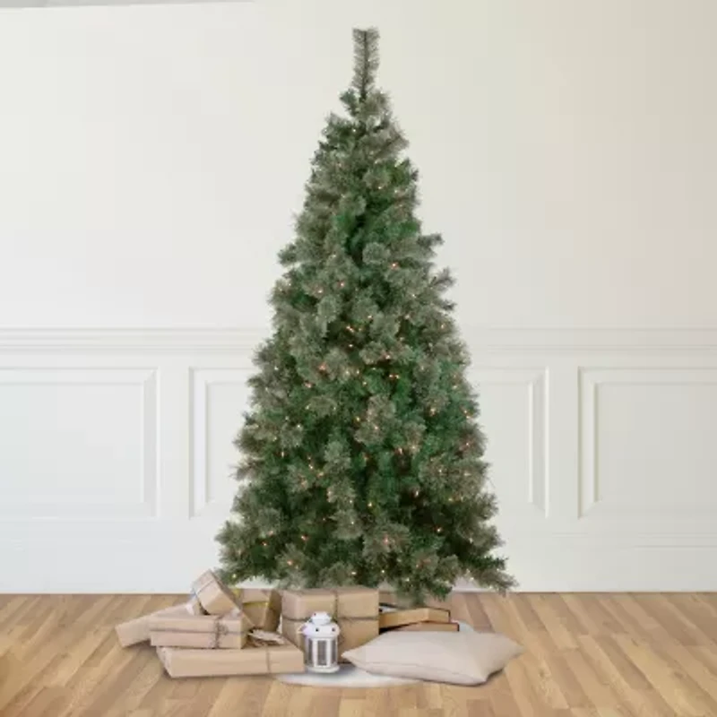 Northlight Oregon Cashmere Artificial  Clear Lights 6 1/2 Foot Pre-Lit Pine Christmas Tree