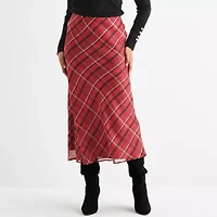 Liz Claiborne Womens Mid Rise Maxi Skirt