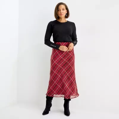 Liz Claiborne Womens Mid Rise Maxi Skirt