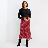 Liz Claiborne Womens Mid Rise Maxi Skirt