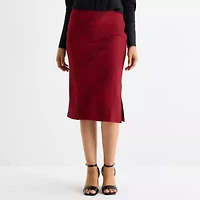 Liz Claiborne Womens Mid Rise Pencil Skirt
