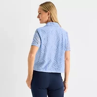 Liz Claiborne Womens Short Sleeve T-Shirt