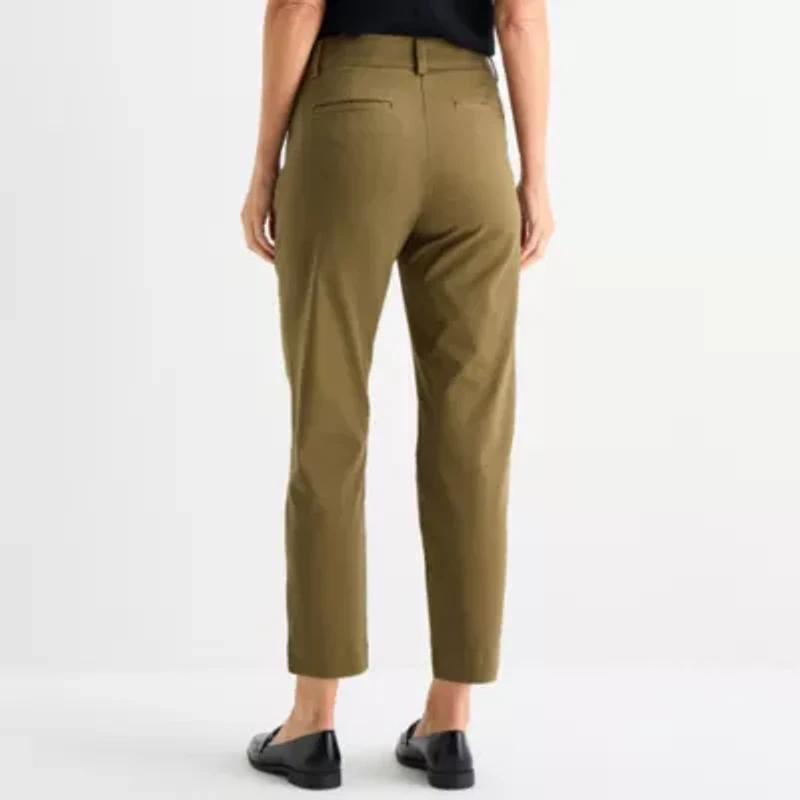 Liz Claiborne Emma Womens Slim Mid Rise Ankle Pant