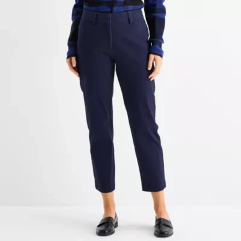 Liz Claiborne Womens Ankle Mid Rise Pant
