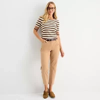 Liz Claiborne Womens Ankle Mid Rise Pant