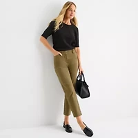 Liz Claiborne Emma Womens Slim Mid Rise Ankle Pant