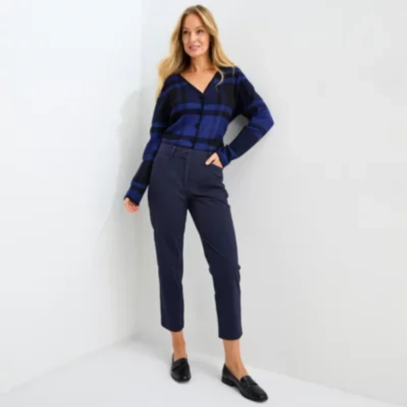 Liz Claiborne Womens Ankle Mid Rise Pant