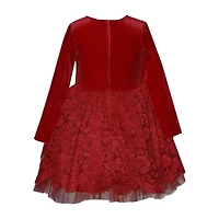 Bonnie Jean Little & Big Kid Girls Long Sleeve Fit + Flare Dress