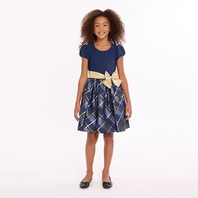 Bonnie Jean Little & Big Kid Girls Short Sleeve Fit + Flare Dress