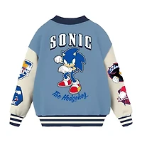 Little & Big Kid Boys Sonic the Hedgehog Fleece Lightweight Varsity Jacket