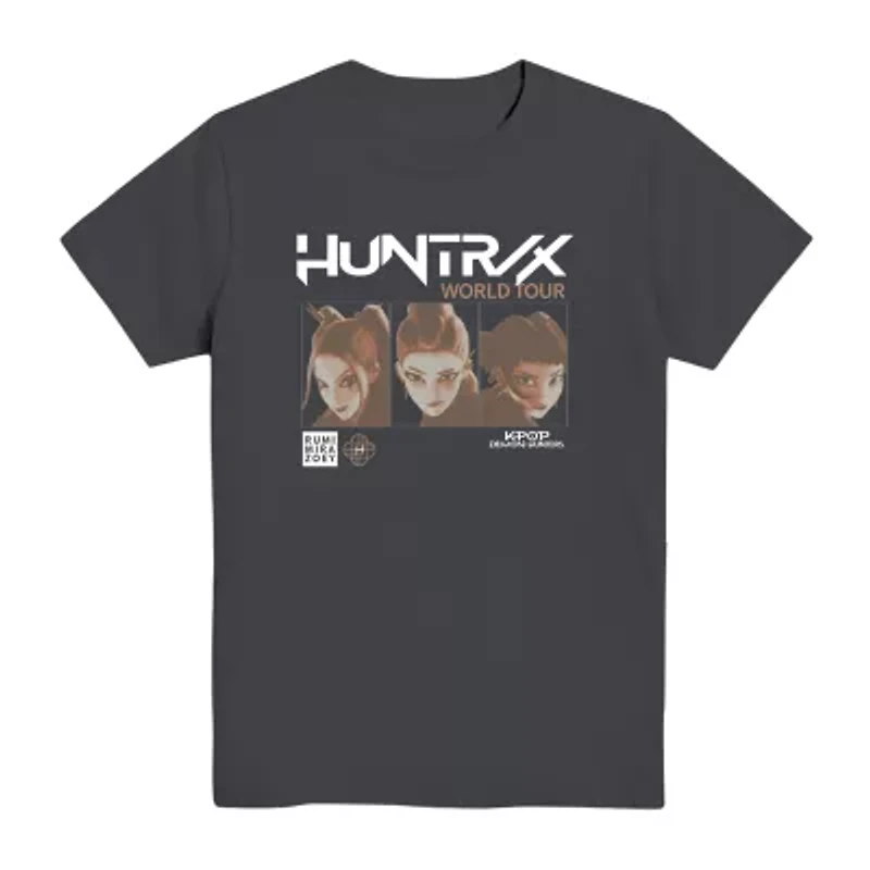 Kpop Little & Big Kid Boys Crew Neck Short Sleeve Regular Fit Graphic T-Shirt