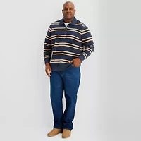 mutual weave Mens Long Sleeve Big and Tall Quarter-Zip Pullover