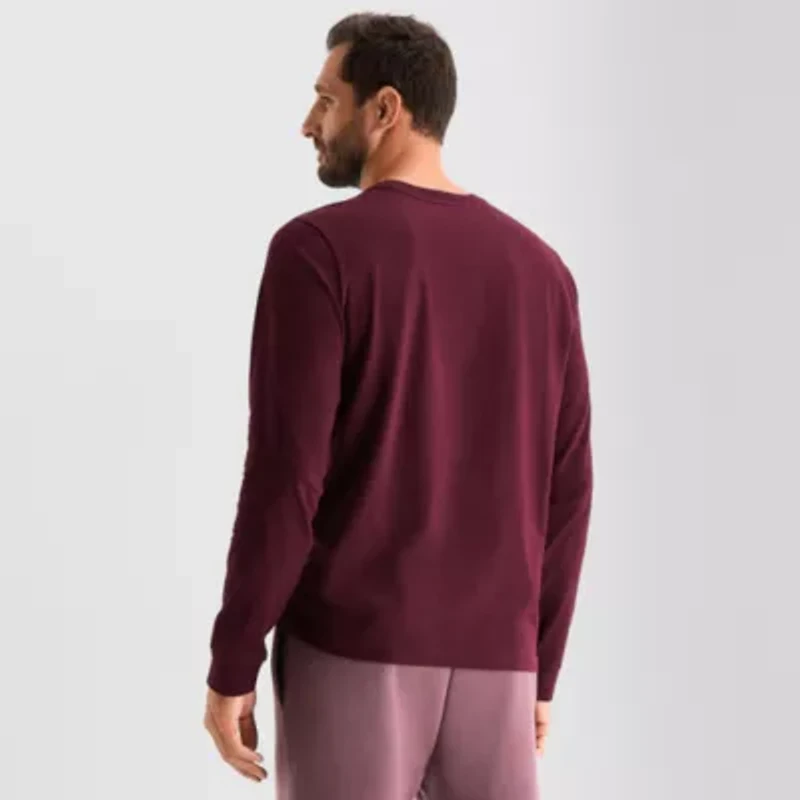 Xersion Mens Crew Neck Long Sleeve Regular Fit Graphic T-Shirt