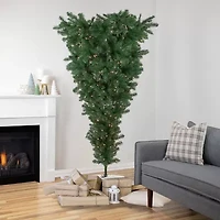Northlight Medium Upside Down Spruce Artificial  Clear Lights 5 1/2 Foot Pre-Lit Christmas Tree