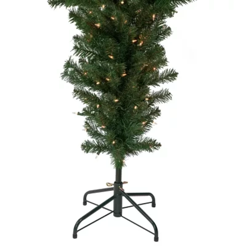 Northlight Medium Upside Down Spruce Artificial  Clear Lights 5 1/2 Foot Pre-Lit Christmas Tree
