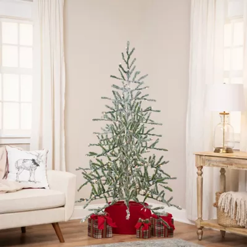 Northlight Medium Altwig Artificial Warm White Lights 5 Foot Flocked Pine Christmas Tree