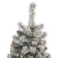 Northlight Madison Artificial  Clear Lights 4 1/2 Foot Flocked Pine Christmas Tree