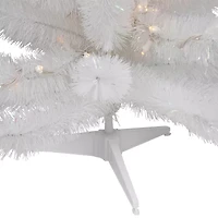 Northlight White Alaskan Artificial  Warm White Led Lights 3 Foot Pre-Lit Pine Christmas Tree