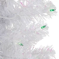 Northlight Rockport White Artificial  Green Lights 4 Foot Pre-Lit Pine Christmas Tree