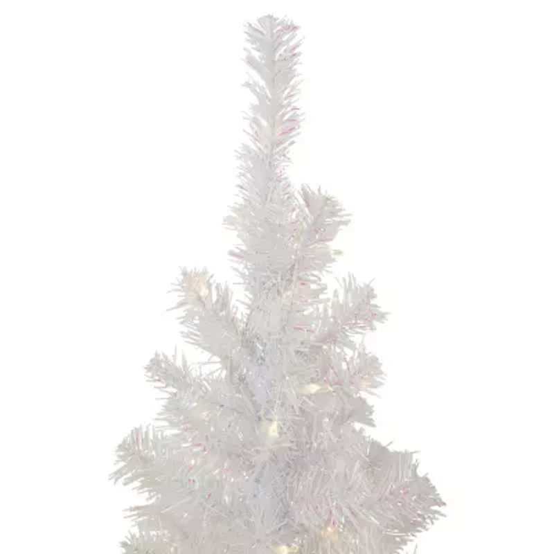 Northlight Rockport White Artificial  Clear Lights 4 Foot Pre-Lit Pine Christmas Tree