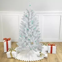 Northlight White Artificial  Green Lights 4 Foot Pre-Lit Christmas Tree