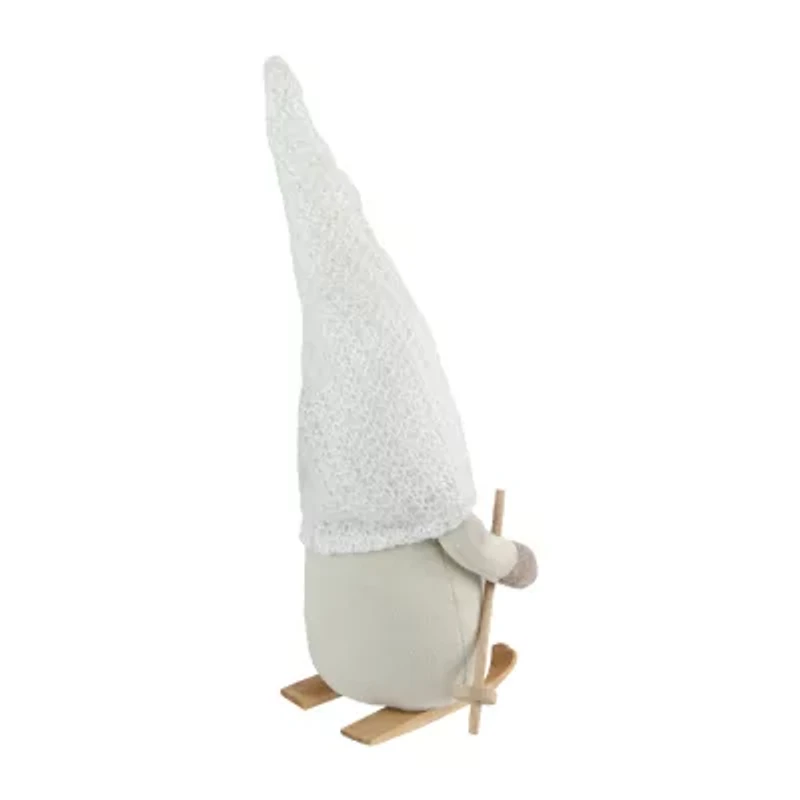 Northlight 12in Winter Ski  With Snowflake Hat Christmas Tabletop Decoration Christmas Gnome