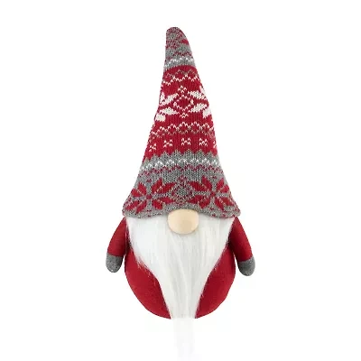 Northlight 12in Red And Gray Standing  With Nordic Hat Christmas Decoration Christmas Gnome