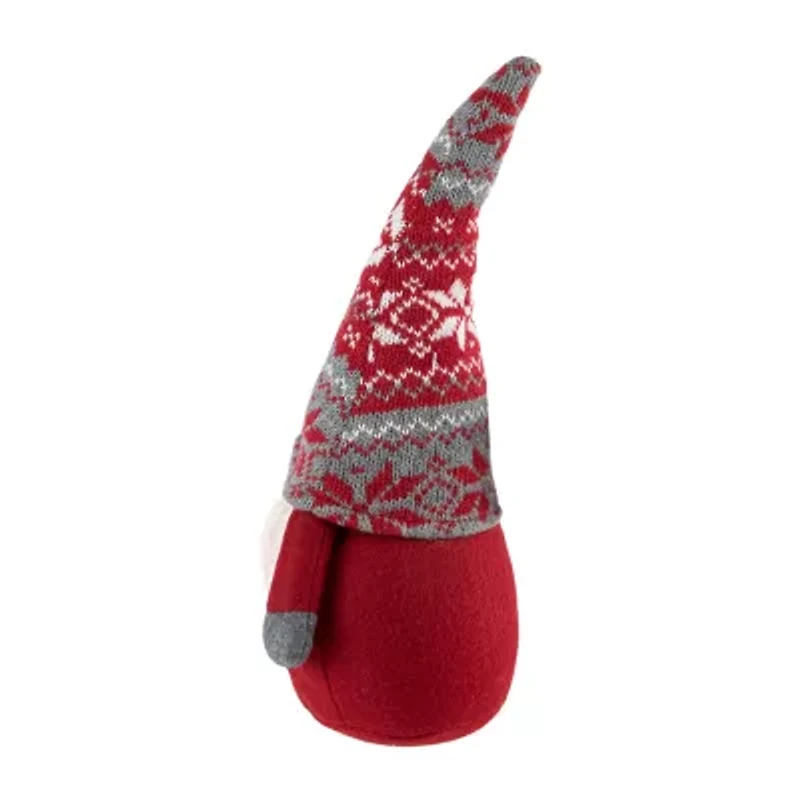 Northlight 12in Red And Gray Standing  With Nordic Hat Christmas Decoration Christmas Gnome