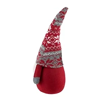 Northlight 12in Red And Gray Standing  With Nordic Hat Christmas Decoration Christmas Gnome