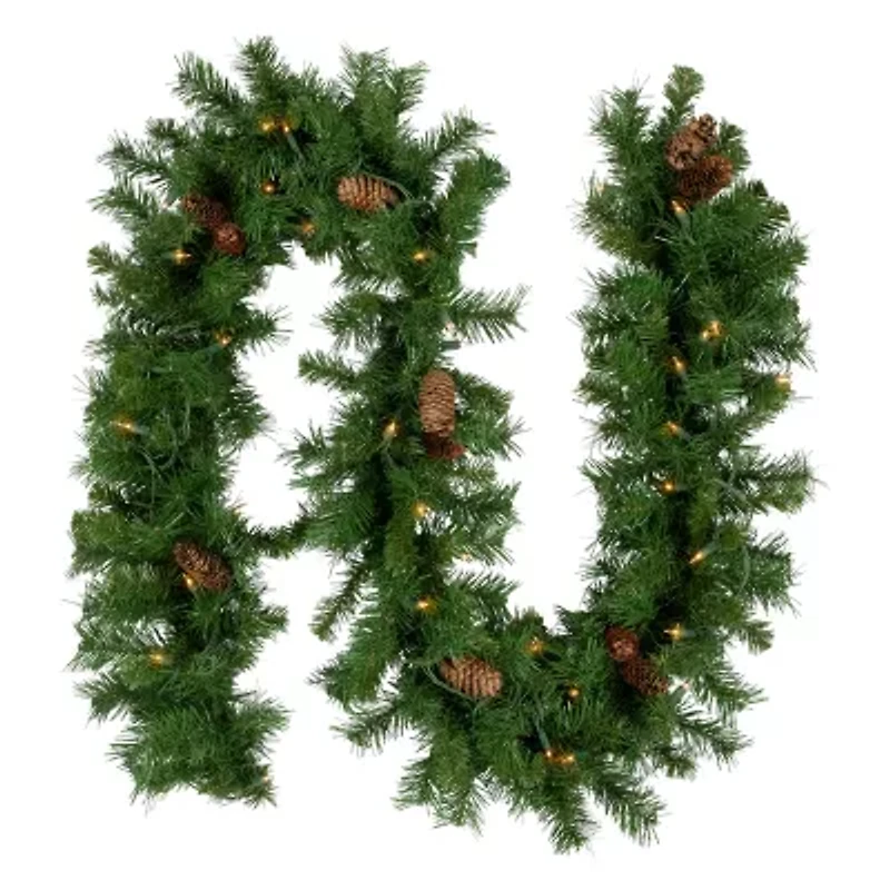 9' x 12'' Pre-Lit Dakota Red Pine Artificial Christmas Garland - Clear Dura-Lit Lights