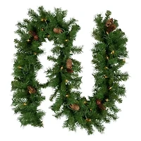 9' x 12'' Pre-Lit Dakota Red Pine Artificial Christmas Garland - Clear Dura-Lit Lights