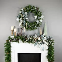 9' x 12'' Pre-Lit Dakota Red Pine Artificial Christmas Garland - Clear Dura-Lit Lights