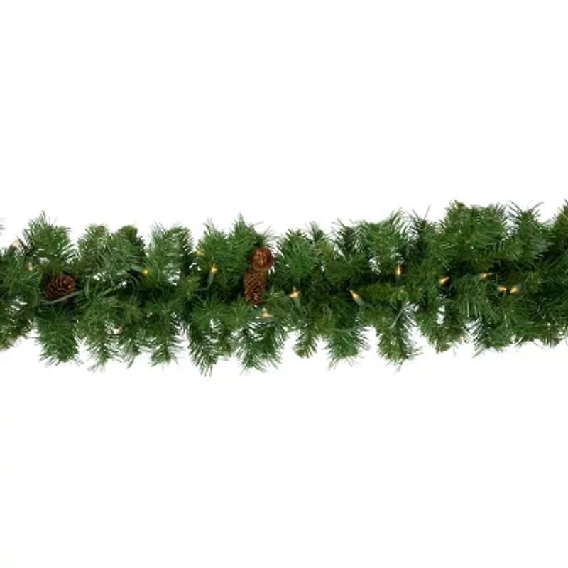 9' x 12'' Pre-Lit Dakota Red Pine Artificial Christmas Garland - Clear Dura-Lit Lights