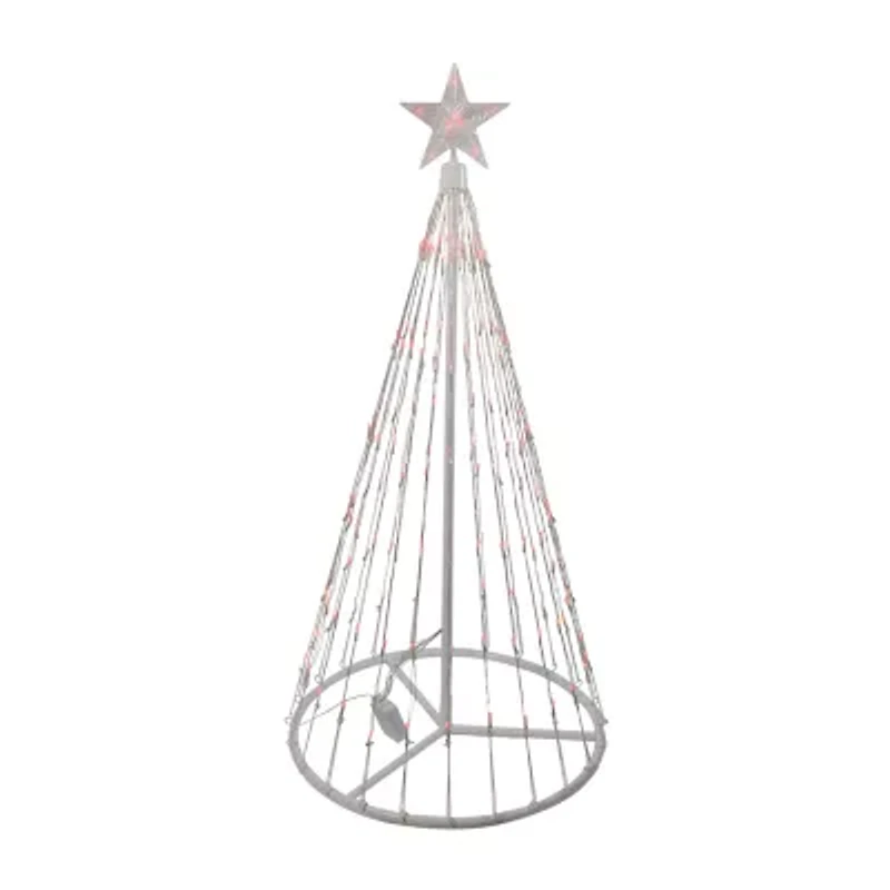 Northlight 4ft Red Led Lighted Tree Show Cone Christmas Yard Art