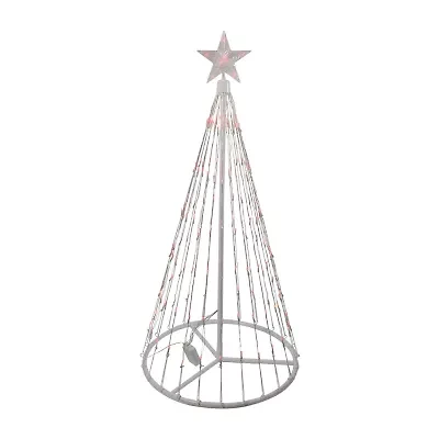 Northlight 4ft Red Led Lighted Tree Show Cone Christmas Yard Art
