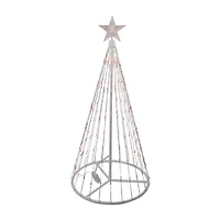 Northlight 4ft Red Led Lighted Tree Show Cone Christmas Yard Art