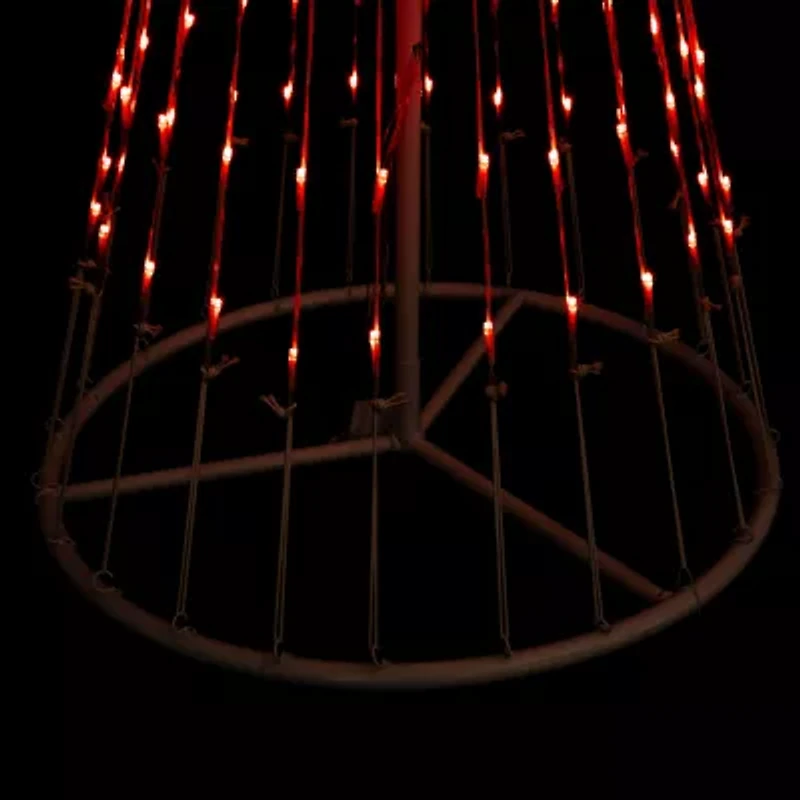 Northlight 4ft Red Led Lighted Tree Show Cone Christmas Yard Art