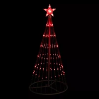 Northlight 4ft Red Led Lighted Tree Show Cone Christmas Yard Art
