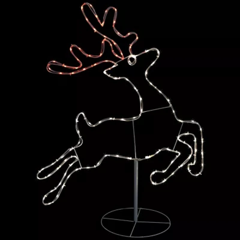 Northlight 36in Lighted Running Reindeer Silhouette Decor Christmas Yard Art