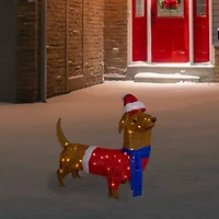 Northlight 26in Led Lighted Dachshund Dog Christmas Yard Art