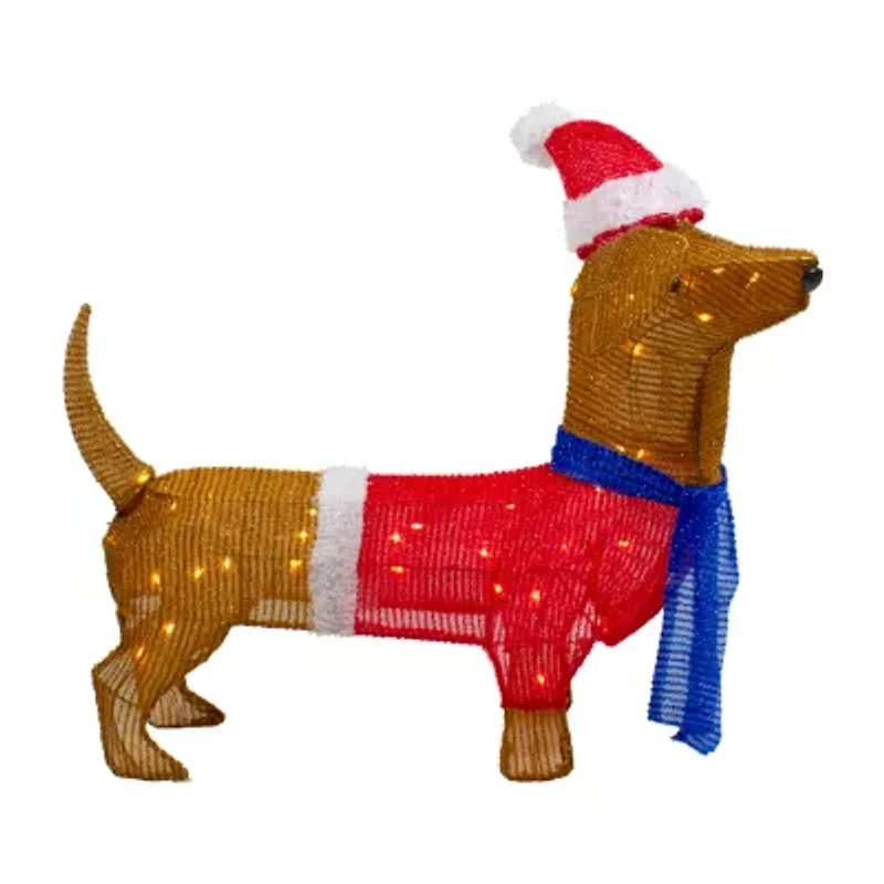 Northlight 26in Led Lighted Dachshund Dog Christmas Yard Art