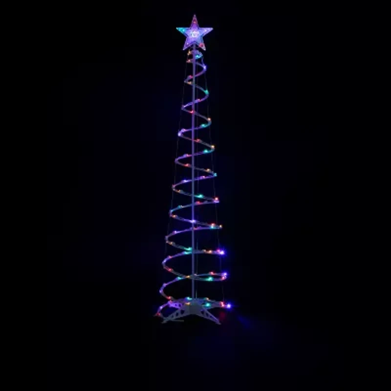 Northlight 6ft Led Lighted Spiral Cone Tree  Multi Lights Christmas Yard Art