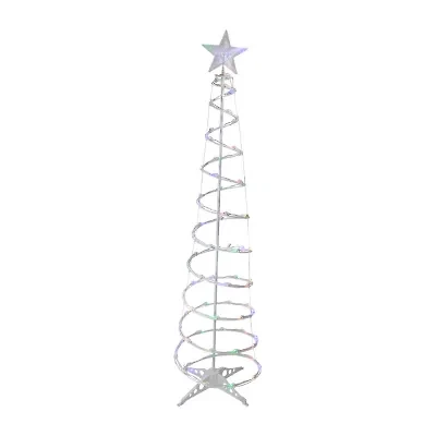 Northlight 6ft Led Lighted Spiral Cone Tree  Multi Lights Christmas Yard Art