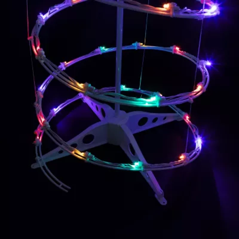 Northlight 6ft Led Lighted Spiral Cone Tree  Multi Lights Christmas Yard Art