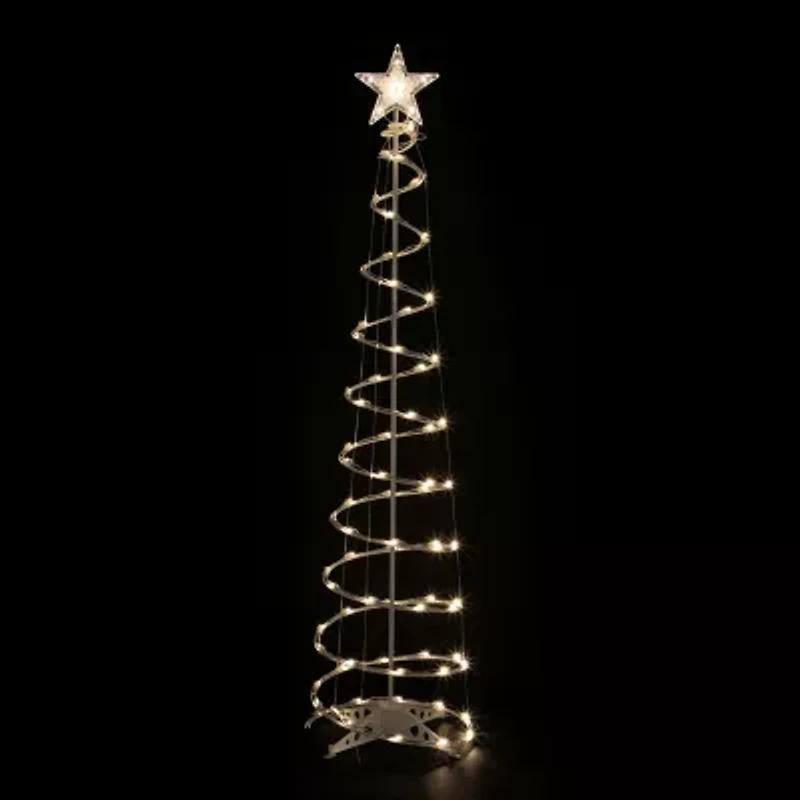 Northlight 6ft Led Lighted Spiral Cone Tree  Warm White Lights Christmas Yard Art