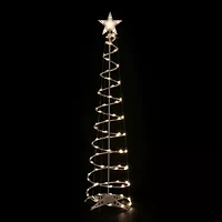 Northlight 6ft Led Lighted Spiral Cone Tree  Warm White Lights Christmas Yard Art