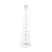Northlight 6ft Led Lighted Spiral Cone Tree  Warm White Lights Christmas Yard Art