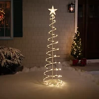 Northlight 6ft Led Lighted Spiral Cone Tree  Warm White Lights Christmas Yard Art