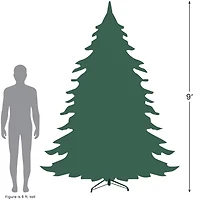 Northlight Metallic Sheer Champagne Artificial Tinsel Clear Lights 9 Foot Pre-Lit Christmas Tree